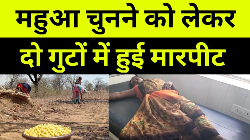 महुआ चुनने को लेकर दो गुटों में हुई मारपीट
