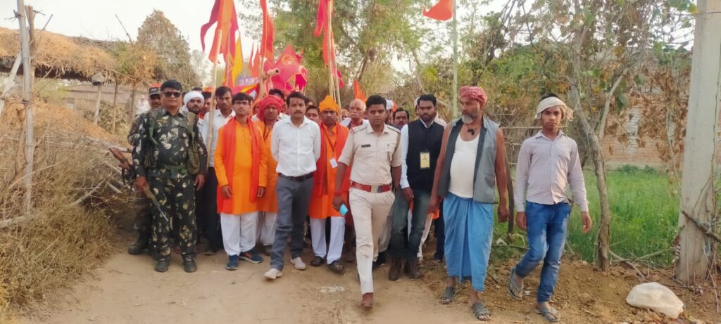 सगमा में निकला रामनवमी का भव्य जुलूस जय श्री राम के नारे से गूंजा इलाका