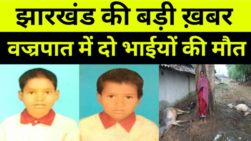 झारखंड की बड़ी ख़बर, वज्रपात में दो भाईयों की मौत