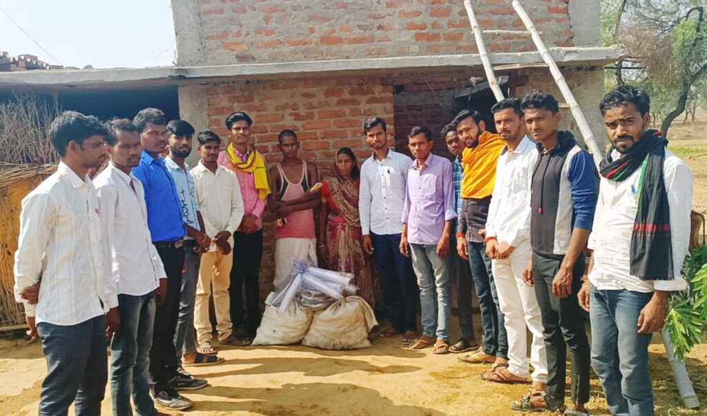 सामाजिक संगठन के द्वारा श्राद्ध कार्य के लिए किया गया आर्थिक सहयोग।