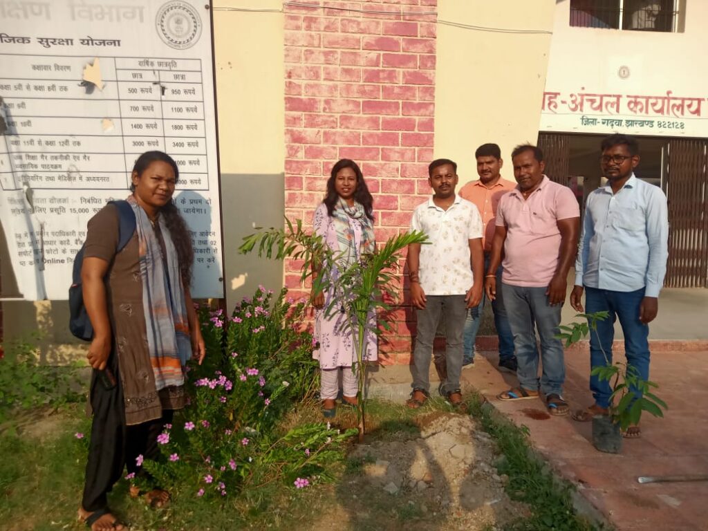 विश्व पर्यावरण दिवस पर अंचलाधिकारी ने किया पौधारोपण।