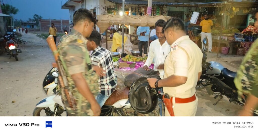 एंटी क्राइम को लेकर केतार थाना ने चलाया वाहन चेकिंग अभियान!