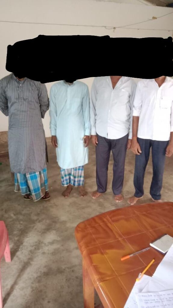 समकालीन अभियान के तहत नौडीहा बाजार थाना प्रभारी ने चार वारंटी को गिरफ्तार कर भेजा जेल